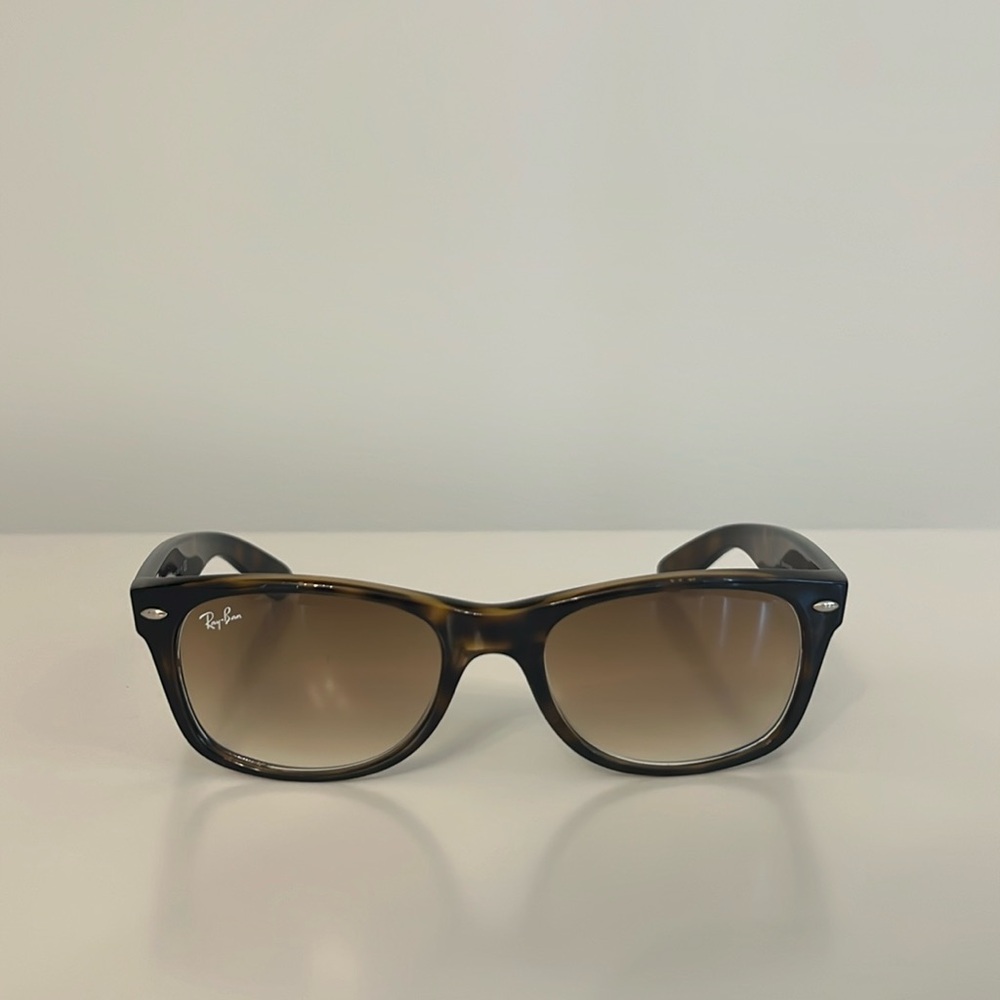 Authentic Rayban New Wayfarer RB2132 Polished Light Havana with Brown Lenses